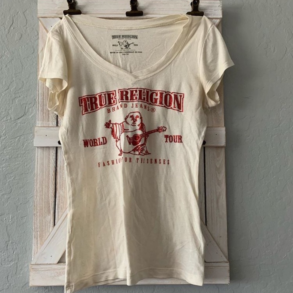 True religion Creme shirt